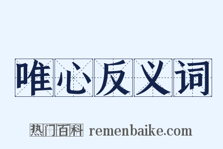 唯心反义词是什么意思的图片